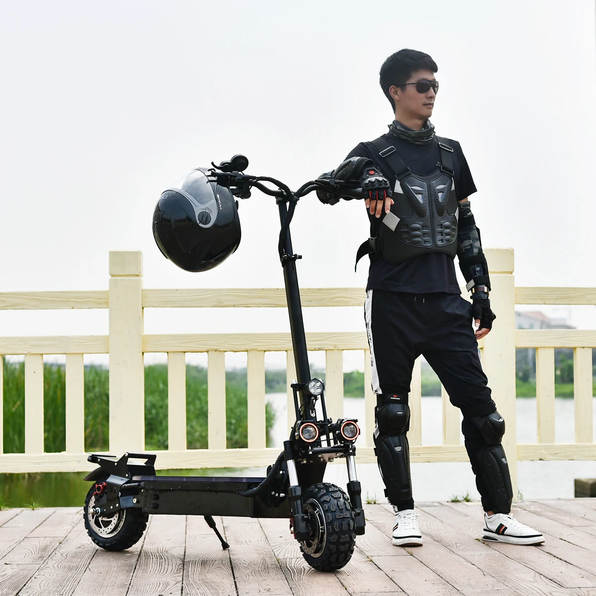 

China Maike MK8 5000W dual motor Electric Scooter Adults EU warehouse 60 volt e scooter long range