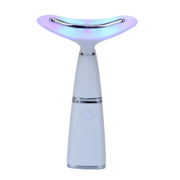 

Wholesale new face and neck care beauty instrument import vibration massage color light beauty neck beauty instrument