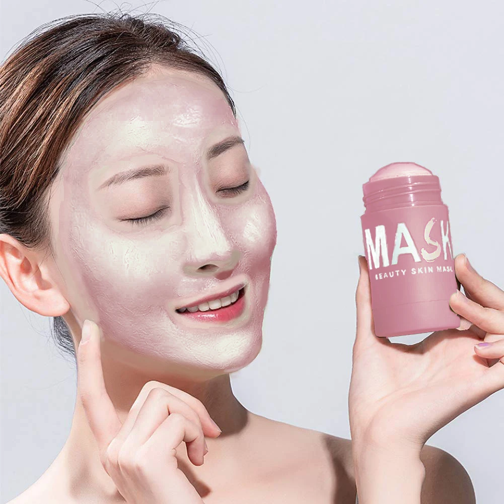 

OEM ODM Wholesale Moisturizer Pore refining Whitening Face Mask Green tea Pink Clay mask stick for Women