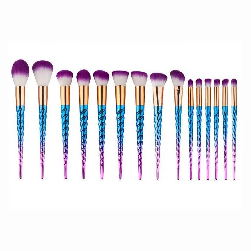 

15pcs fashional boutique vegan makeup brushes kit, Customized color accepted