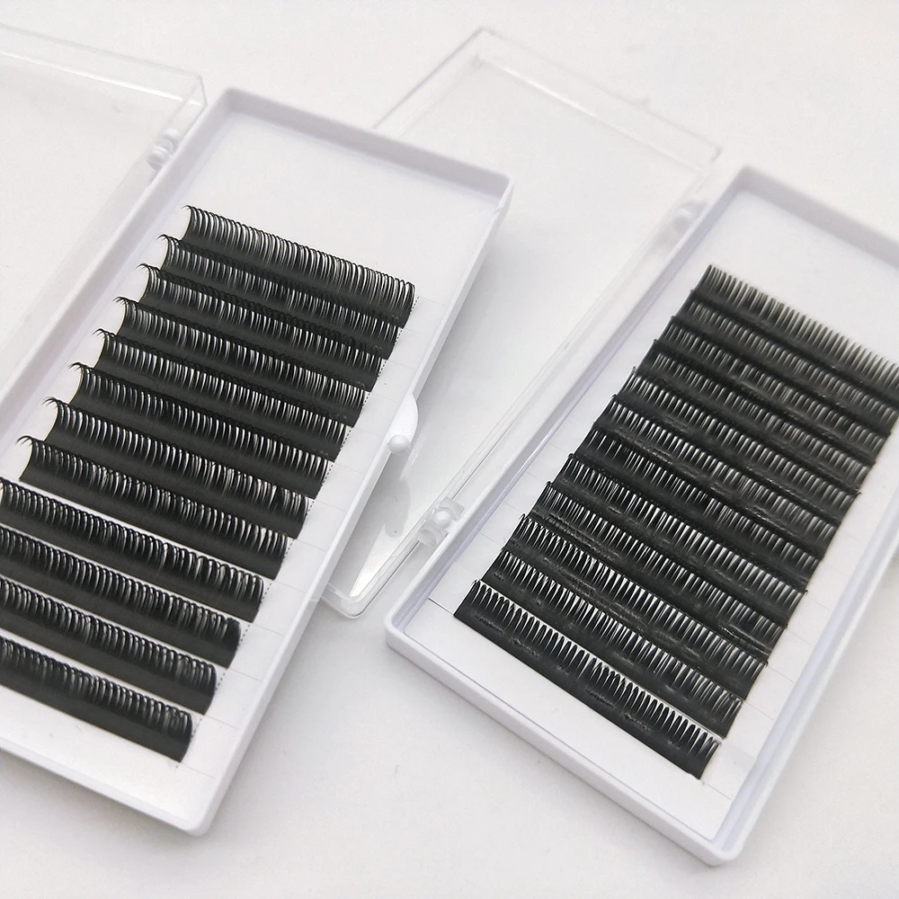 Private Label Individual Eyelash Extensions Volume Eyelashes Natural Wet Look Eyelashes