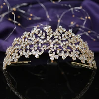 

Bridal Head Combs Flower Design For Women Wedding Bridal Hair Accessories Party Tiaras And Crowns Cubic Zircon BC5461 Corona