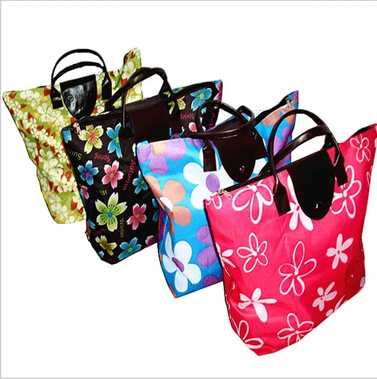 

wholesale Large Foldable Oxford Supermarket Shopping Tote Bag Printing Gift Tote Bag giveaway handbags custom