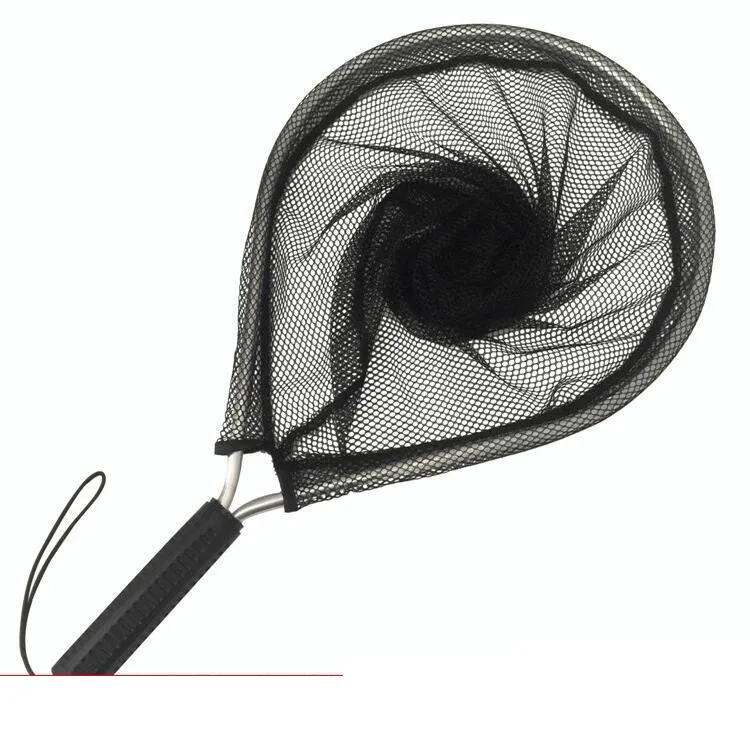 

Portable Nylon Fishing Net High Quality Aluminium Handle Landing Net, Black