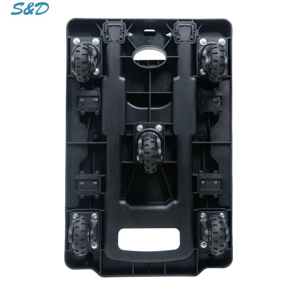 
Generic Convertible Collapsible Foldable Load Compact Flatform Blue Hand Truck Trolley Cart Transform With Wheels 