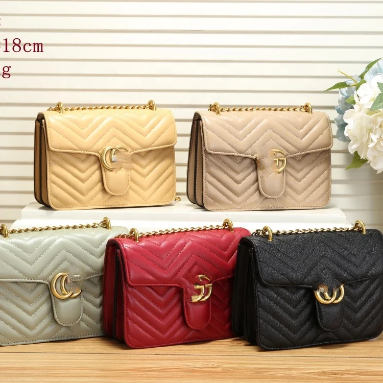 

2021 top quality women hand bags famous luxury brands handbags popular chains shoulder bags designer purses and handbags 2021, 6colors