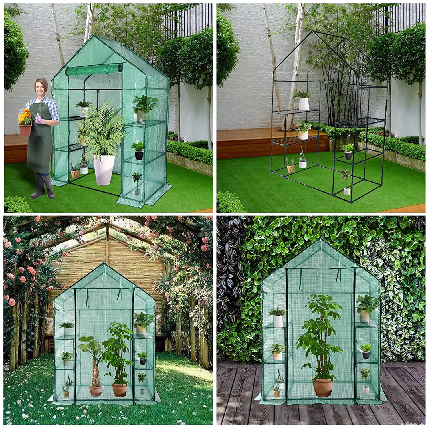 Shelves Garden Greenhouses Portable Metal Indoor Tent Indoor Outdoor ...