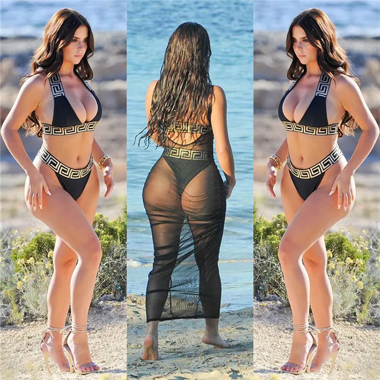 

LF-396 2020 Bikinis Woman Swimwear Summer Sexy Swimming Suit 2 Piece Set Floral Swimwear & Beachwear