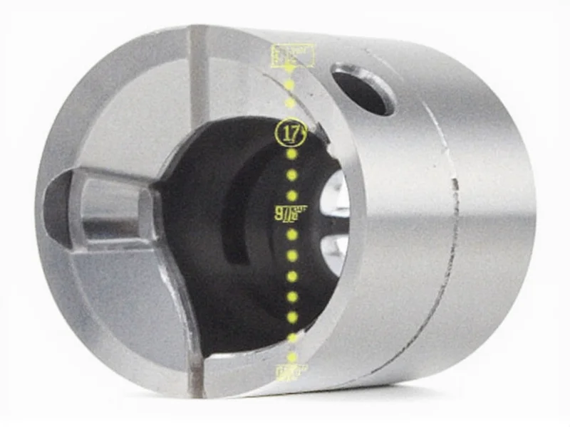 Drill chuck measurement showing 1/2 inch opening capacity