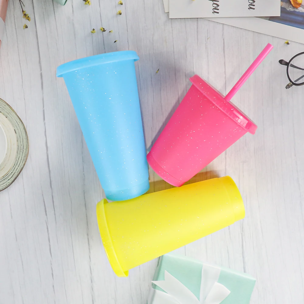 

Custom white sublimation tea cold hot coffee plastic color changing cup, Customized