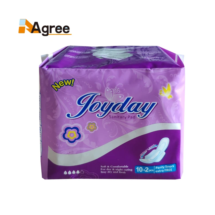 

Best selling economic price female Organic Cotton Sanitary Pads Comfortable Care Disposable Pads For Lady, Green blue pink