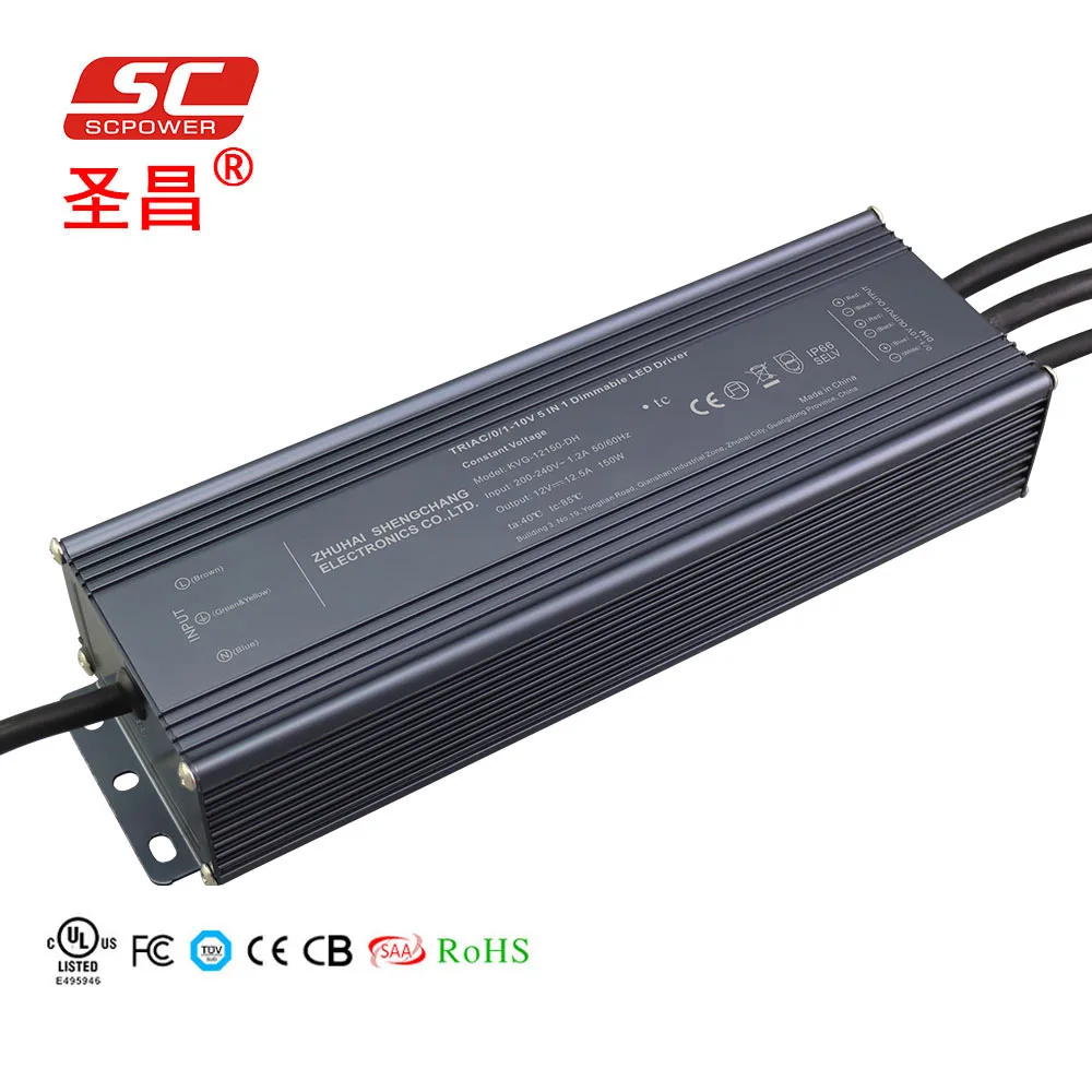 High PWM 0.01 - 100% Wide Dimming LED Constant Voltage Driver 12V Triac Dimmable Led Drivers