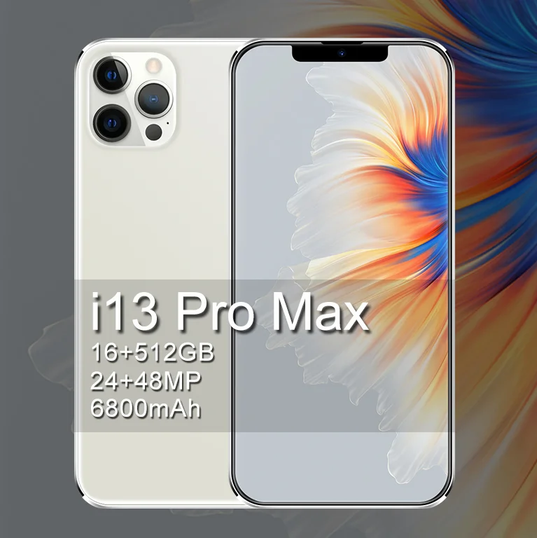 

I13 Pro Max HD Big Screen 13+32MP Rear Cameras 6800mAh Cellphones Celulares 4G Android Dual SIM Mobile Phones