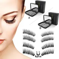 

Magnetic Eyelashes Ultra Thin False Eyelashes Reusable 3D Fiber Artificial Fake Eyelashes