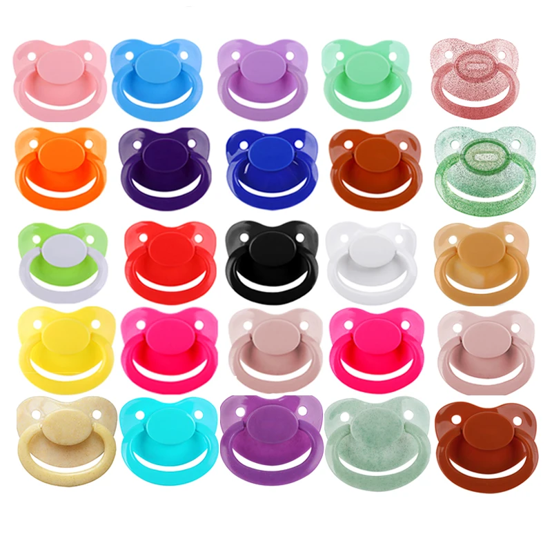 

Original factory wholesale custom 14 colors abdl silicone adult pacifier, 15 kinds of normal;15 kinds of glitter