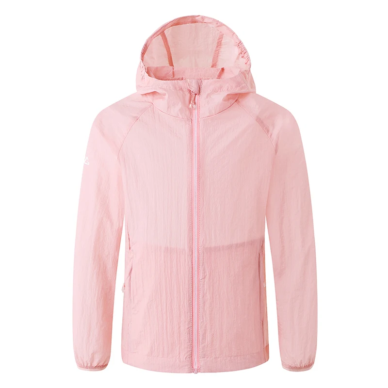 

Wholesale Nylon Breathable Sun-protective Sun Childrens Hiking Sun-proof Clothing Jacket, Light blue, pink