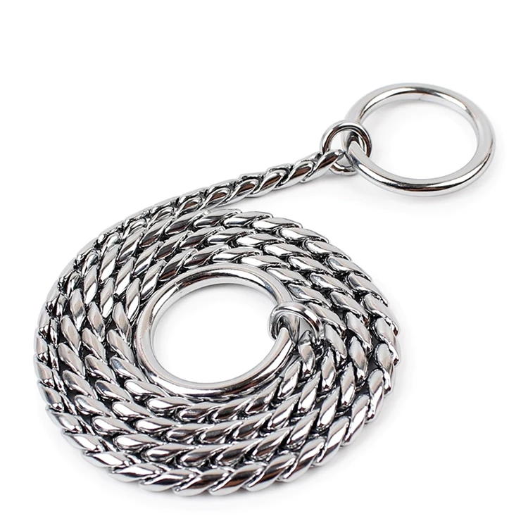 

Amazon Hot Sale Stainless Steel Pet Training Snake P Chain Dog Choke Collar for Small Medium Large Dogs
