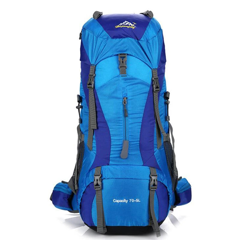 

Hot sell backpacks 70L mountain backpacks tool bags outdoor adventure travelling waterproof hiking backpacks, Black/green/blue/dark blue/red
