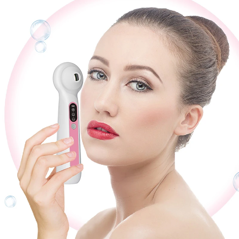 

2021 Silicone Blackhead Remover USB Rechargeable Pore Vacuum Facial Pore Cleanser Suction Tool with LED Lighting, White, oem color