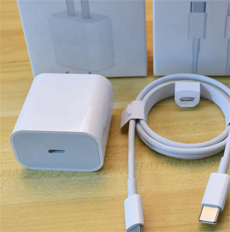 

PD 18w 20w USB Power Adapter Type C QC 3.0 Fast Charging Wall Charger with Cable for Apple iPhone 12 Pro max 11, White