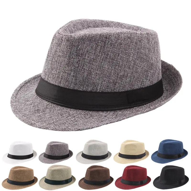 

Fashion 2022 Mens Retro Wide Brim Plaid Formal Round Top Dome Felt Sombrero Bowler Bucket Hats
