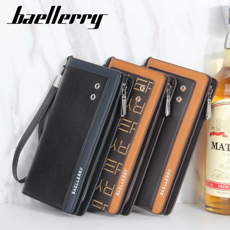 

Factory price 2021 Baellerry long zipper wallets designer wallets famous brands, Blue,red,coffee,yellow brown,
