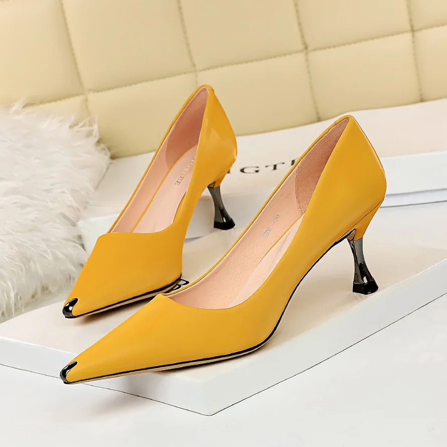 

Fashion Lady Spring Pumps Pointed Toe Crystal Luxury High Heel Pumps Women Slip On Party Sexy Shoes Woman