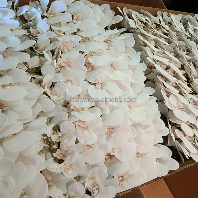 Image of B-2232 Wholesale Real Touch Artificial Orchid Flowers Orchid White Latex Orchid for Decoration