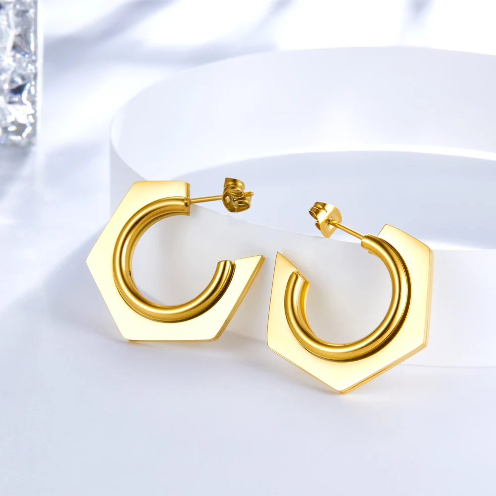 

Findings Jewelry Making Earring Hand Made Earrings Women Stainless Steel Fashion Hoop Earrings