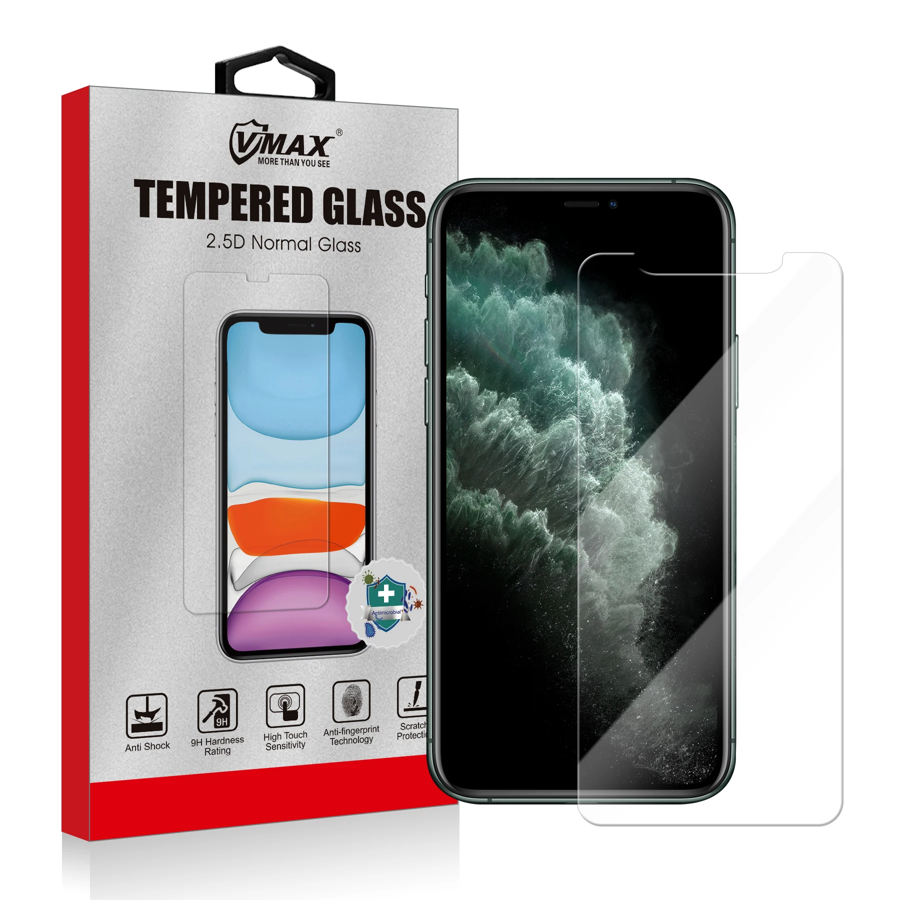 

2019 Vmax accept oem Case Friendly easy Installation best screen protector for iphone11 Pro Max