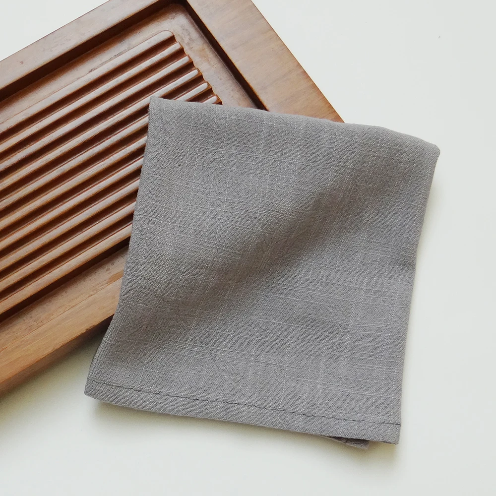 
kitchen towel 100% Linen Table Napkins All Color Solid Washable Dinner Christmas napkin rings 
