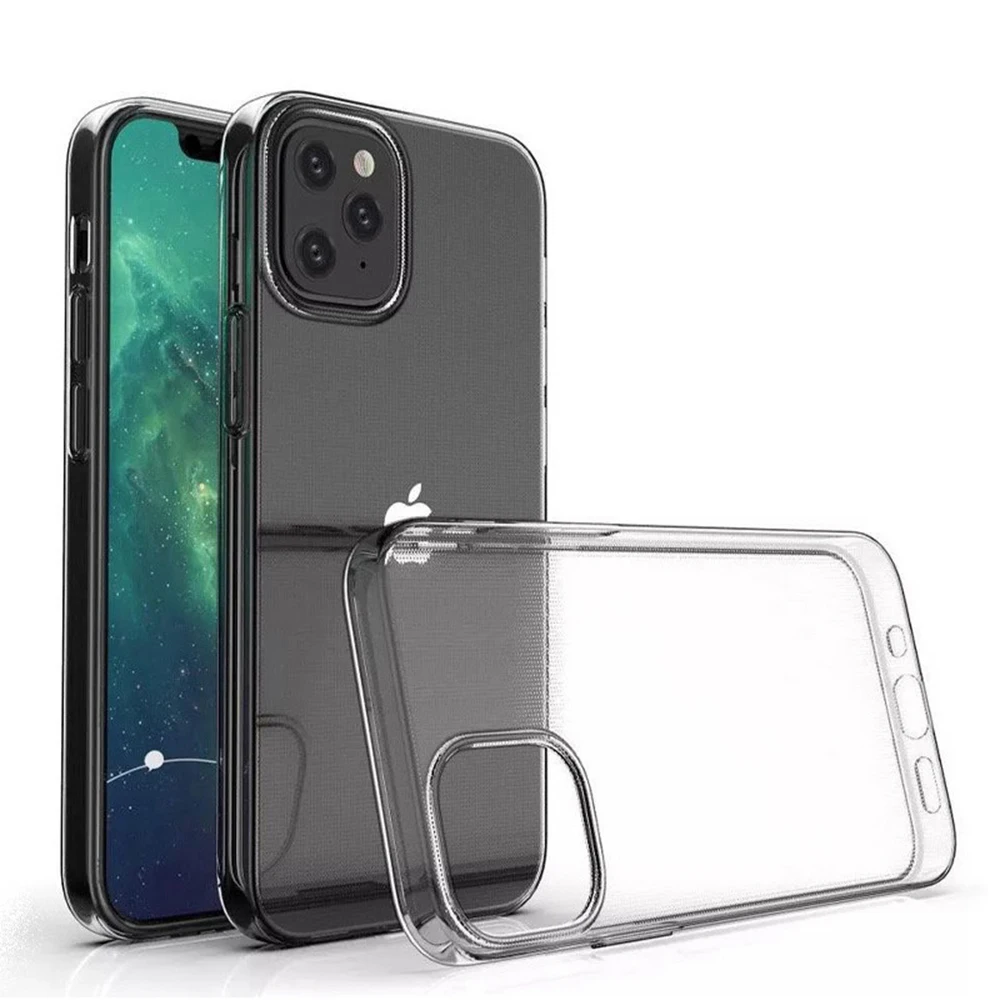 

2021 Ultra Thin Clear Silicone Phone Case For iPhone 11 12 Pro Max Mini XR XS X 7 8 6 S Plus 5 5S SE Soft Back Cover, Transparent