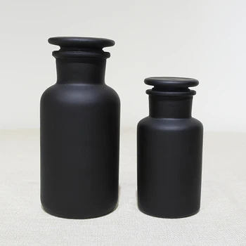 250ml/500ml Black Apothecary Jar,Wholesale Glass Apothecary Jars - Buy ...