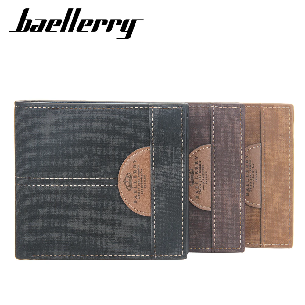 

2021 Newest Men Baellerry wallets business man wallet hot sale card organizer wallet, Brown,dark coffee,black or customized