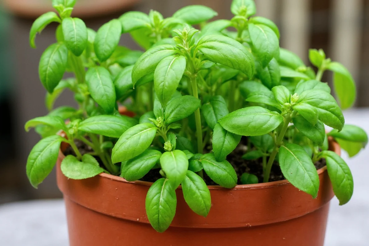 how to grow a basil plant in a pot