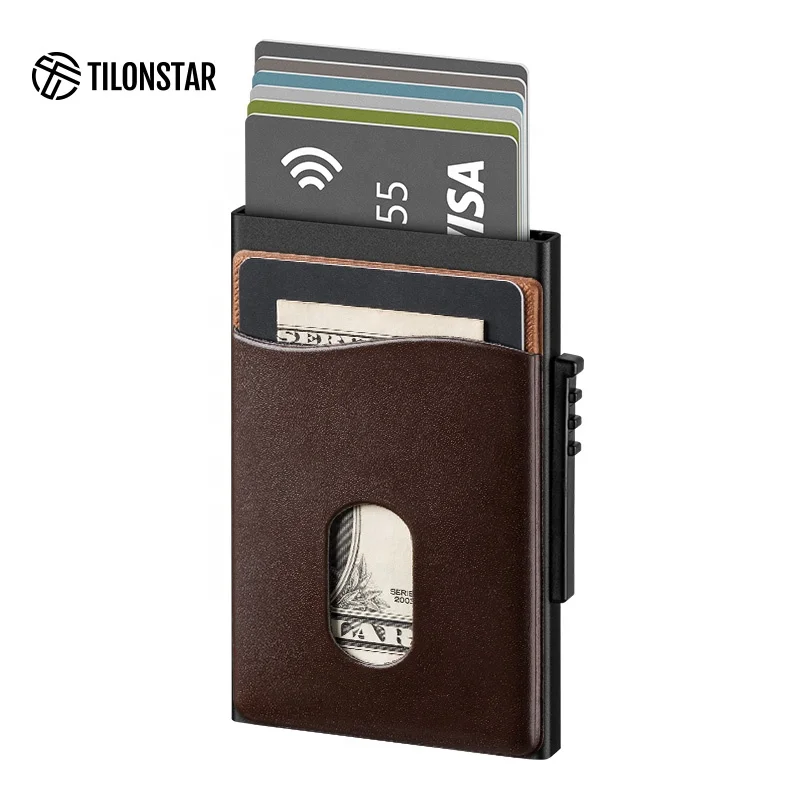 

Mens Card Case Slim Porte Carte Protection Minimalist Rfid Card Holder Wallet Aluminum Wallets