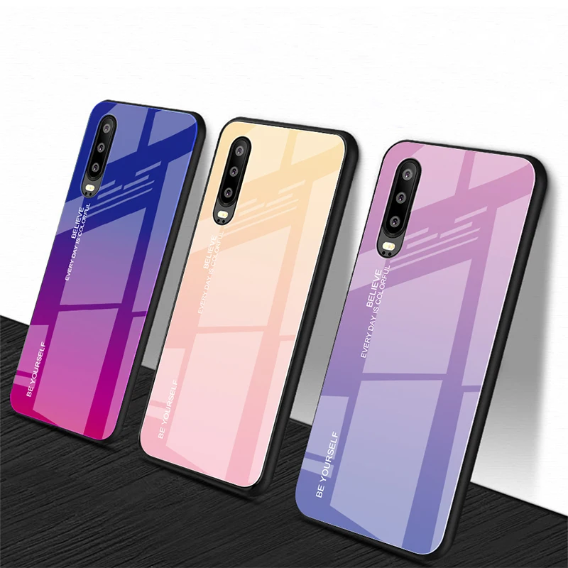 

GSCASE Drop Shipping Mobile Tempered Glass Case Cover For Huawei P20 Phone Case