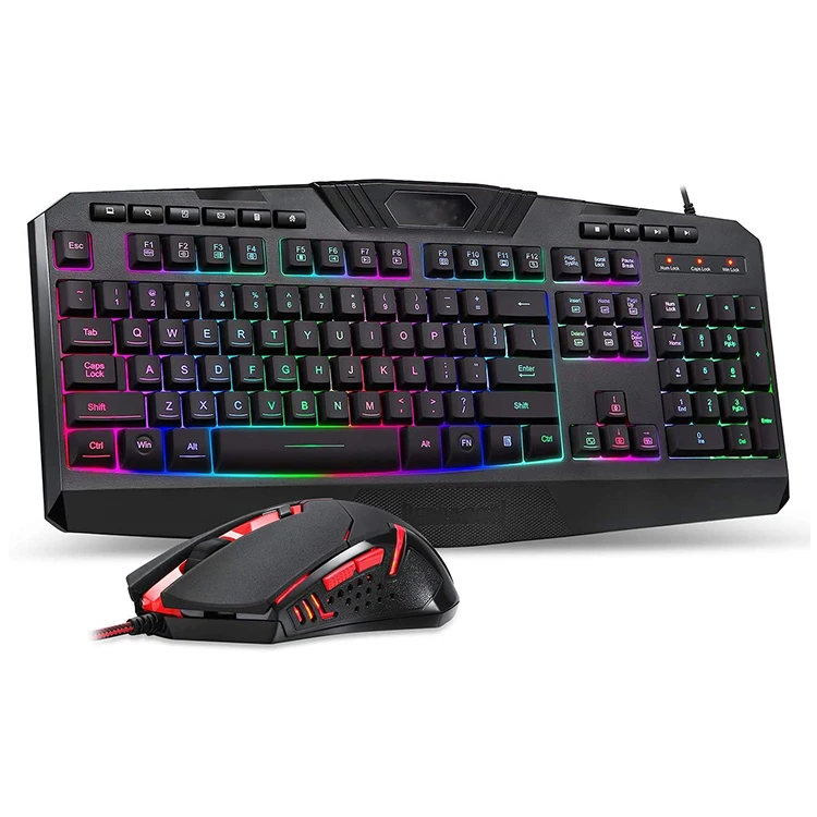 

Wholesales cheap RGB Backlit Wired Gaming Keyboard And mouse Mechanical keyboard Combo gaming Set For gamer computer windows