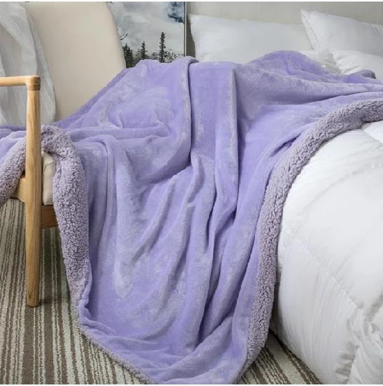 Home Textile Super Warm Soft Flannel Blankets Airplane Sofa For Office Blanket