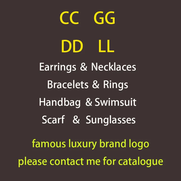 

2022 famous luxury inspired branded designer popular brands cd jewelry letter cc earrings, Gold sliver