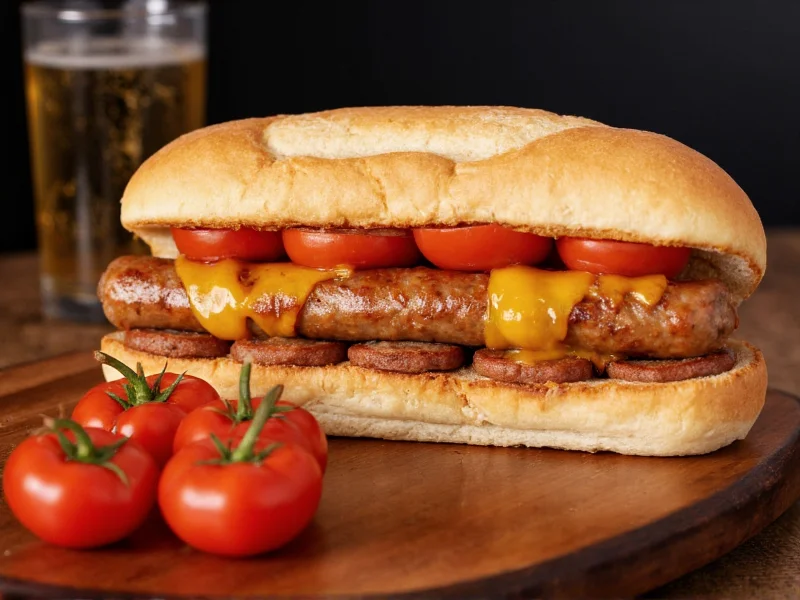 sausage and peppers sandwich