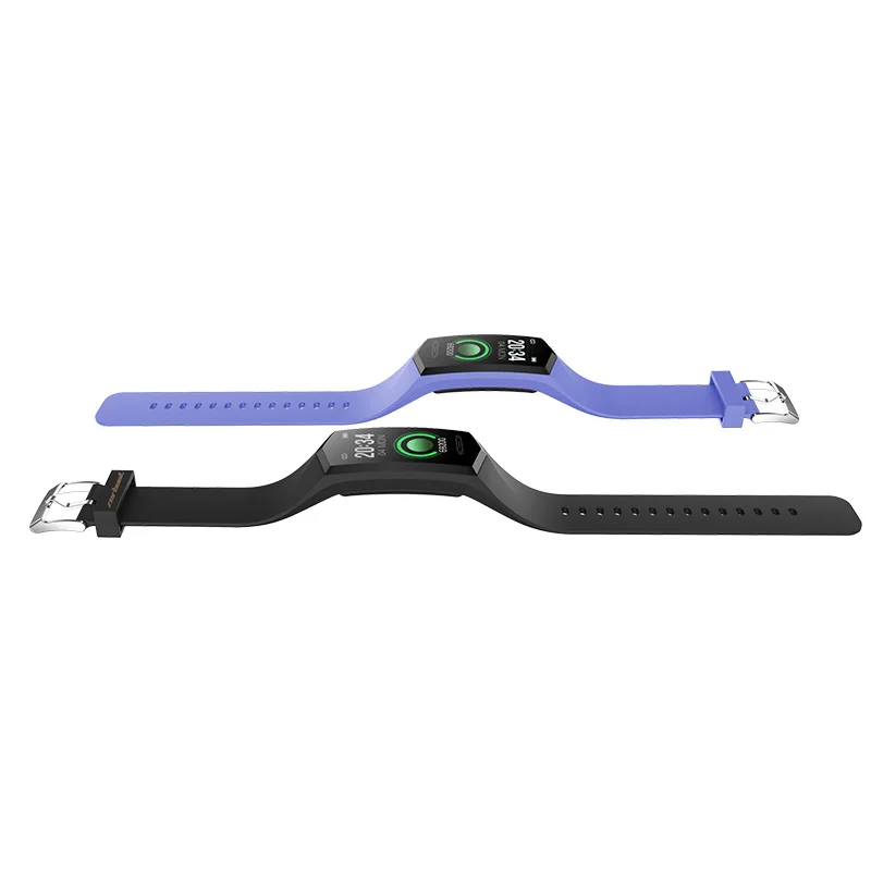 

2021 New sports blood pressure sleep blood oxygen temperature heart rate monitor fitness tracker wristband smart bracelet watch, Black red blue