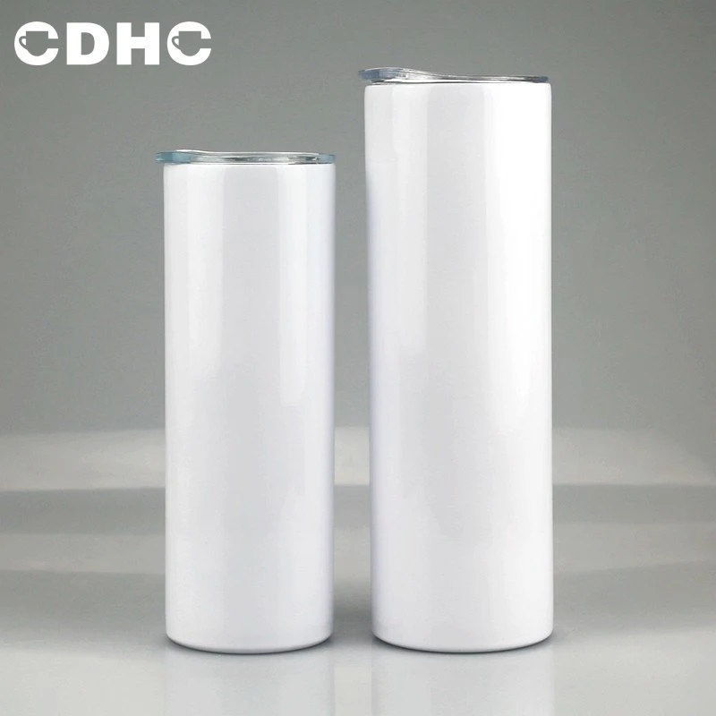 

US in Stock Straight Skinny Sublimation Tumblers Stainless Steel 30 oz Double Walled Sublimation Tumbler Straight, White,customized color acceptable