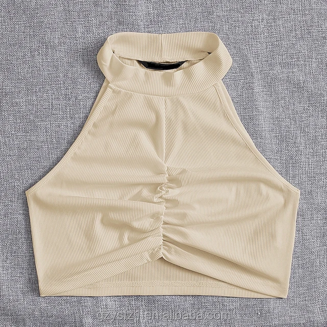 

Cup Tops Summer Hot Sale Sexy Crop Top Sleeveless T Shirt Girl Style