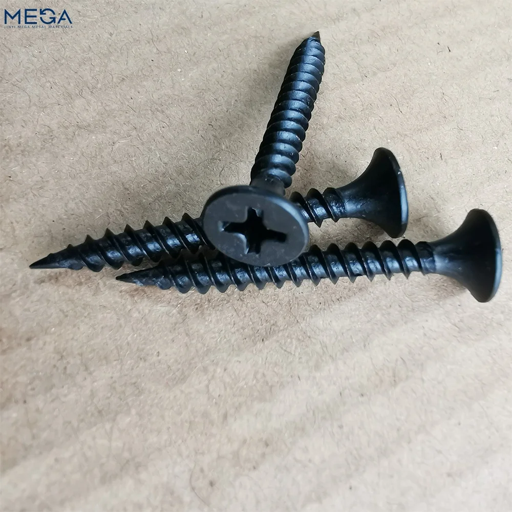 
hot sale taiwan quality gypsum screws black phosphated Dry wall screws fine thread self tapping drywall screw 