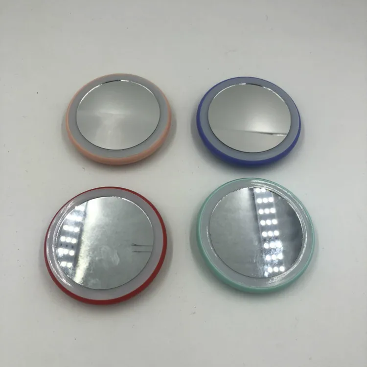 

Single Round Led Lights Pocket Clear Compact Pocket Mirror