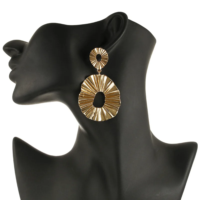 

Fashion big geometric earrings for women alloy gold 2020 jewelry