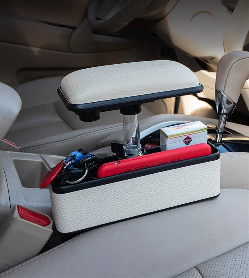 批发通用汽车扶手收纳盒调节扶手皮垫护肘支架配件装饰汽车