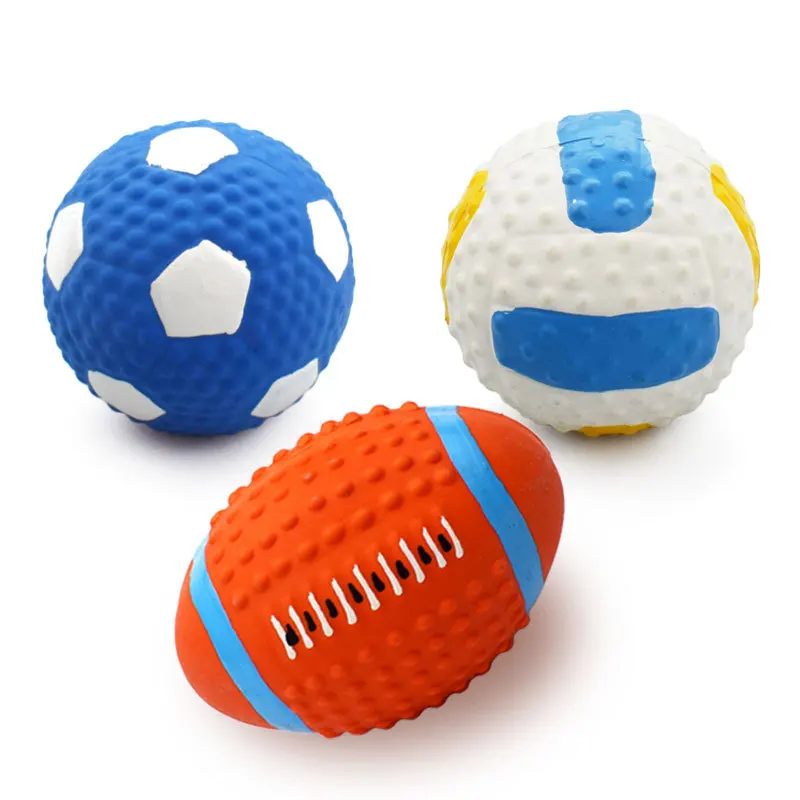 

Factory direct sales latex molar chewing squeaky dog toy ball pet supplies, As picture