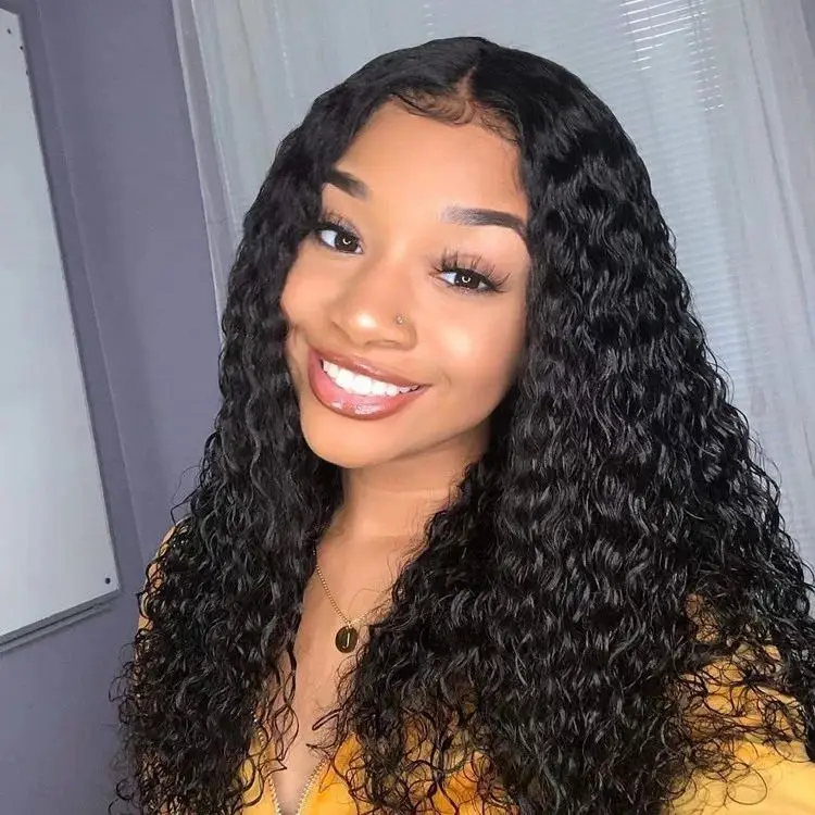 

Good Selling Unprocessed Kinky Curly Closure Lace Wig